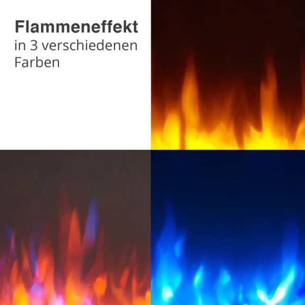 RICHEN Fiamma 68" Elektrokamin - Elektrischer Einbaukamin mit Heizung 1000/2000 W – Bild 2