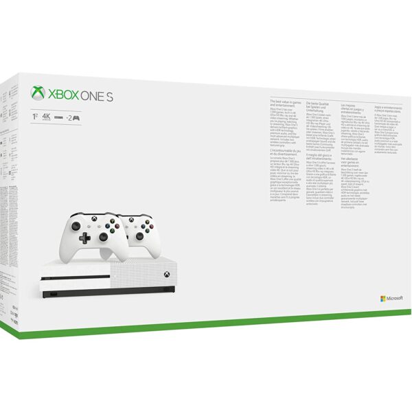 Xbox One - Konsole Slim 1TB #weiss + 2 Controller + Zubehör (mit OVP) (gebraucht) – Bild 2