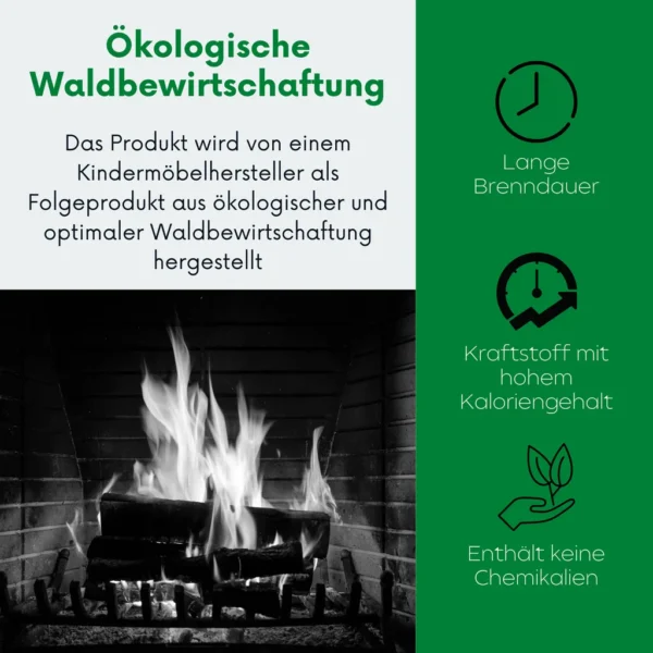 Holzbrikett, EICHE/BUCHE, Hartholzbrikett für den Ofen, Kamin – Bild 2