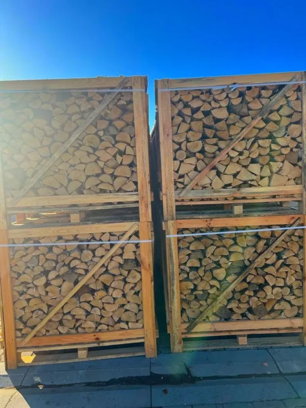 Kaminholz Brennholz Kiefer 1 Palette ± 420 kg, 1 RM (Raummeter) – Bild 2