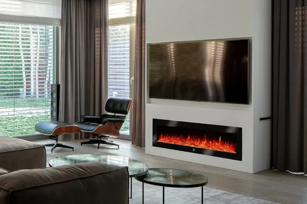 Elektrokamin Wandkamin mit LED Flammensimulation - Farbwechsel - inkl – Bild 2