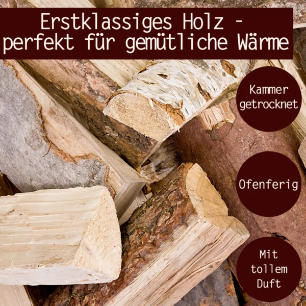 Brennholz Gemischt Kaminholz 400 kg – Bild 3