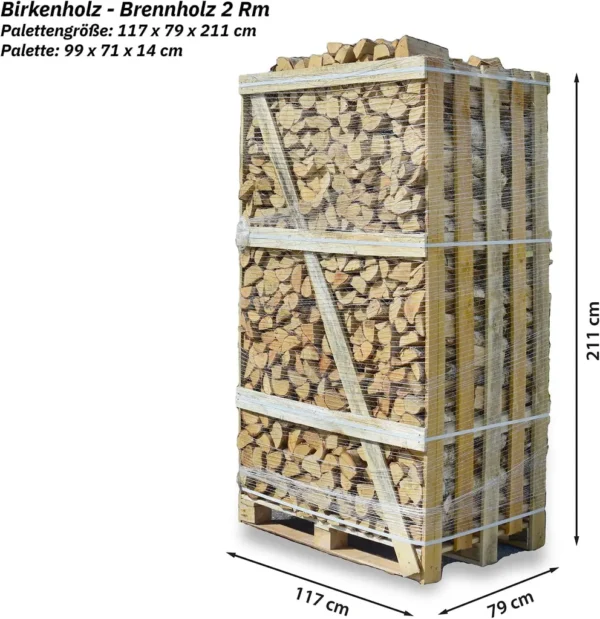 Kaminholz Brennholz Birke 2 Rm – Bild 5