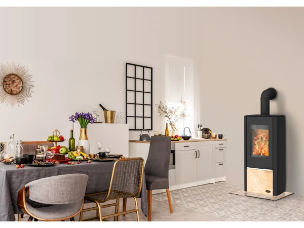 Fireplace Kaminofen Kingstone Stahl mit Sandsteine – Bild 2