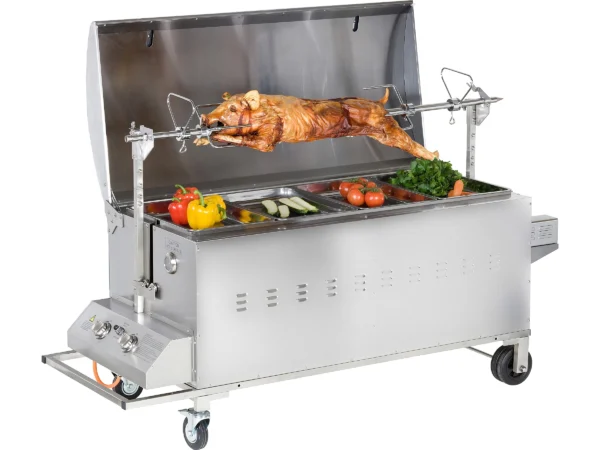 tepro Gasgrill Columbus für Spanferkel inkl. Motor Edelstahl mit 2 Brennern – Bild 2