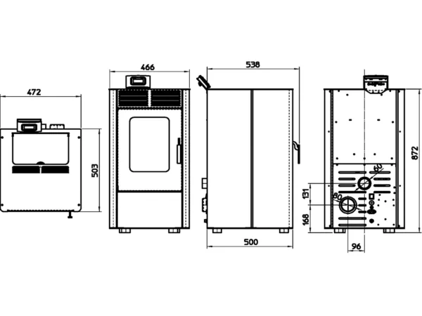 Rowi Pelletofen Modesto Weiß 6 kW EEK: A+ – Bild 8