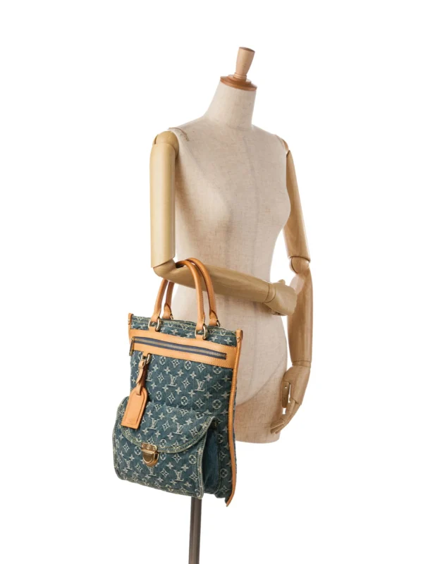 2005 Monogram Denim Sac Plat Handtasche – Bild 7