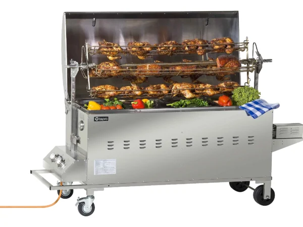 tepro Gasgrill Columbus für Spanferkel inkl. Motor Edelstahl mit 2 Brennern – Bild 3