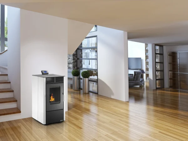 Rowi Pelletofen Modesto Weiß 6 kW EEK: A+ – Bild 2