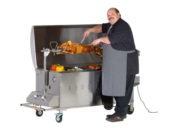 tepro Gasgrill Columbus für Spanferkel inkl. Motor Edelstahl mit 2 Brennern – Bild 8