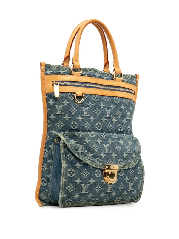 2005 Monogram Denim Sac Plat Handtasche – Bild 3