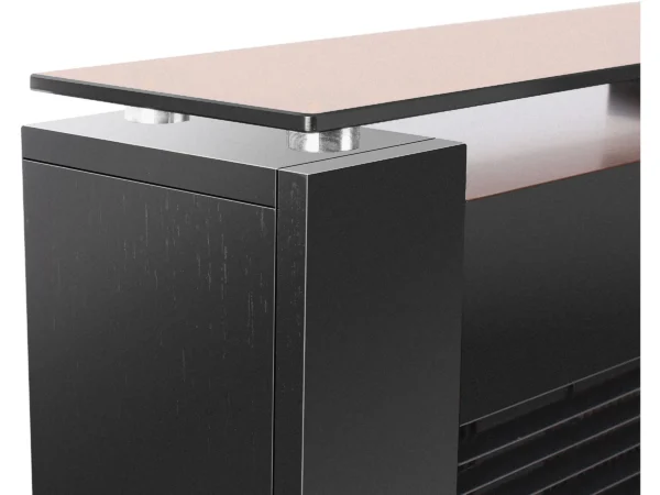 EL Fuego Elektrokamin Tessin Schwarz mit Heizung dimmbar 1,8 kW – Bild 9