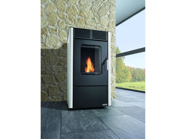 Rowi Pelletofen Modesto Weiß 6 kW EEK: A+ – Bild 6