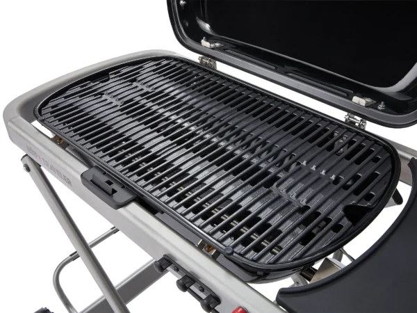 Weber Camping-Gasgrill Traveler mit 1 Brenner und Rollwagen Schwarz – Bild 6