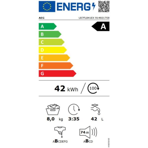 AEG - LR7FL841EX - Waschmaschine - 8 kg – Bild 6