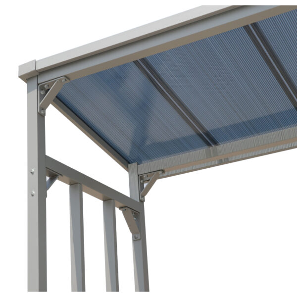 ALUMINIUM Kaminholzregal XXL 185 x 70 x 185 cm Garten Kaminholzunterstand 2,3 m³ Kaminholzlager Stapelhilfe Aussen – Bild 3