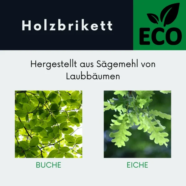 Holzbrikett, EICHE/BUCHE, Hartholzbrikett für den Ofen, Kamin – Bild 4