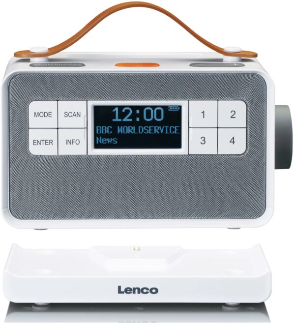 Lenco PDR-065 Kofferradio mit DAB/DAB+ weiß – Bild 2