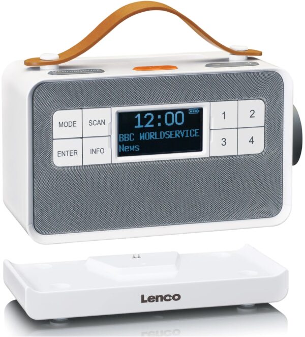 Lenco PDR-065 Kofferradio mit DAB/DAB+ weiß – Bild 3