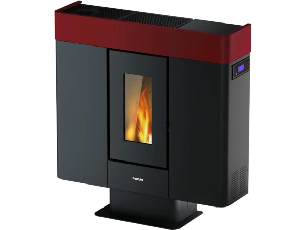 Freepoint Pelletofen Moon Stahl Bordeaux 10 kW EEK: A+ – Bild 2
