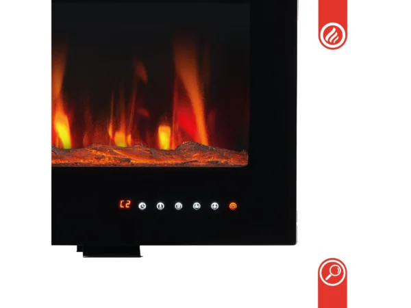 Kaminio Elektrokamin Marlon 3in1 Kamin Heizung 3D-Flammeneffekt 12 Flammen 42" – Bild 3