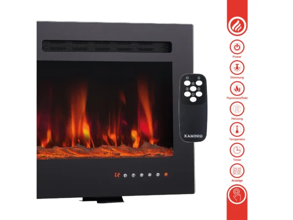 Kaminio Elektrokamin Marlon 3in1 Kamin Heizung 3D-Flammeneffekt 12 Flammen 42" – Bild 5
