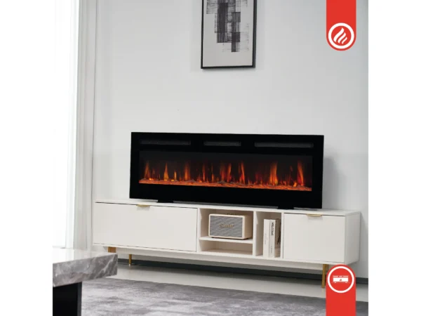 Kaminio Elektrokamin Marlon 3in1 Kamin Heizung 3D-Flammeneffekt 12 Flammen 42" – Bild 8