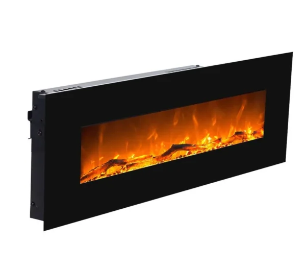 Glow Fire Elektrokamin 'Mars' | LED Wandkamin in schwarz mit Heizung (1500 W) | HxBxT: 55x126x13,6 cm – Bild 9