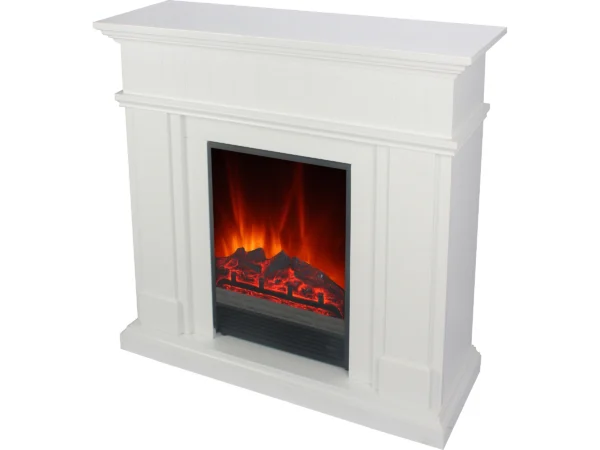 EL Fuego Elektrokamin Bergen Weiß mit Heizung 1,8 kW