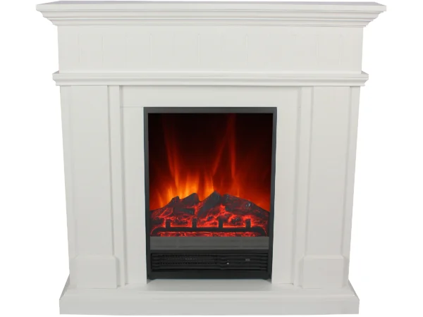 EL Fuego Elektrokamin Bergen Weiß mit Heizung 1,8 kW – Bild 2