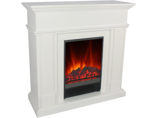 EL Fuego Elektrokamin Bergen Weiß mit Heizung 1,8 kW – Bild 3
