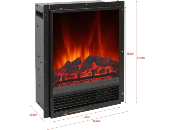 EL Fuego Elektrokamin Bergen Weiß mit Heizung 1,8 kW – Bild 8