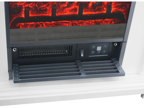 EL Fuego Elektrokamin Bergen Weiß mit Heizung 1,8 kW – Bild 10