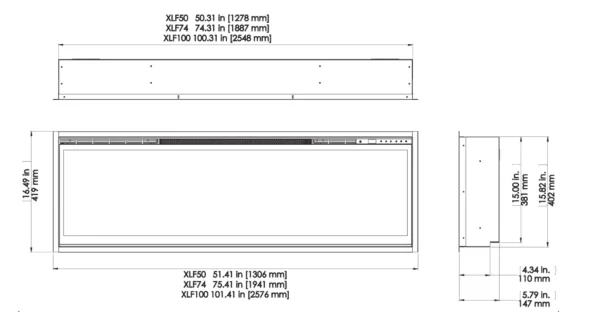 Dimplex Ignite XL Elektro-Wandkamin Optiflame: 74" – Bild 14