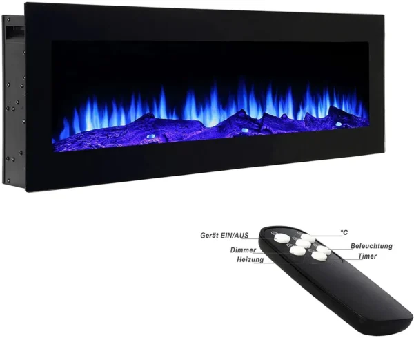 El Fuego® Elektrokamin BOZEN inkl. Fernbedienung mit energiesparender LED-Beleuchtung, Einbaukamin, 150 cm – Bild 6