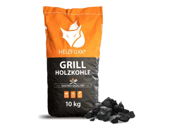 Heizfuxx Grillholzkohle Gastro-qualität 10kg x 12 Sack 120kg Palette – Bild 4