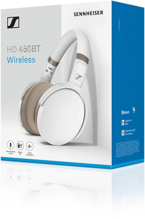 Sennheiser HD 450BT Bluetooth-Kopfhörer weiß – Bild 5