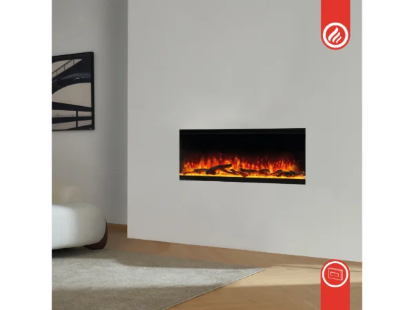 Kaminio Elektrokamin LEA 3in1 Kamin Panorama Heizung 3D-Effekt 12 Flammen 42" – Bild 6
