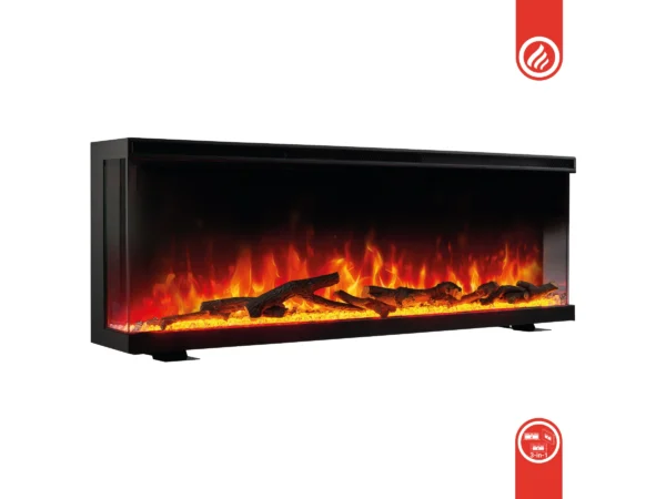 Kaminio Elektrokamin LEA 3in1 Kamin Panorama Heizung 3D-Effekt 12 Flammen 42" – Bild 8