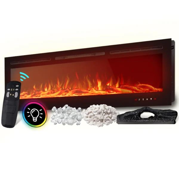 Heidenfeld Elektrokamin HF-WK200, 10 auswählbare LED-Farben – Bild 8
