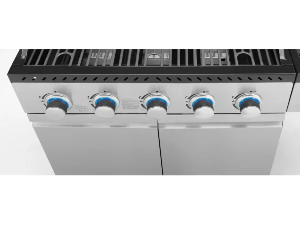 Justus BBQ Gasgrill-Küche Juno 5 Hauptbrenner und 1 Seitenbrenner Edelstahl – Bild 4