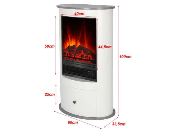 EL Fuego Elektrokamin Wien II Weiß – Bild 4