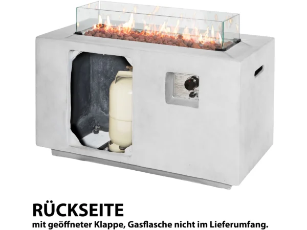 Amare Gas-Feuerstelle für den Außenbereich Grau – Bild 6