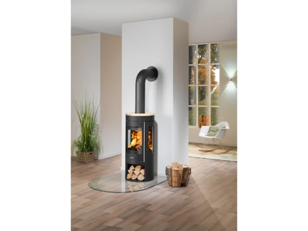 Justus Kaminofen Mino Trios 2.0 Stahl Schwarz Sandstein Holzoptik 5 kW EEK: A+ – Bild 5