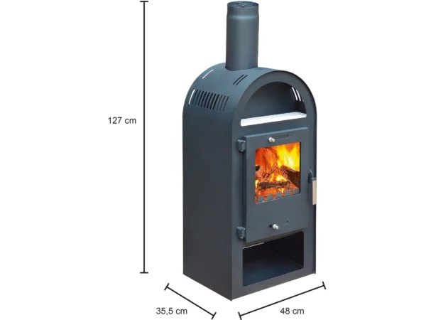 Kaminofen Magna 3.0 (UNI-1963 3.0) Stahl Schwarz 7 kW EEK: A – Bild 3
