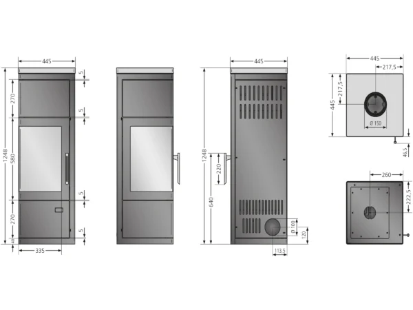 Justus Kaminofen Diego Wärme+ Schwarz 6 kW EEK: A – Bild 6