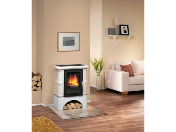 Justus Kaminofen Bavaria Rot mit Keramik-Verkleidung inkl. Sockel 7 kW EEK: A – Bild 2