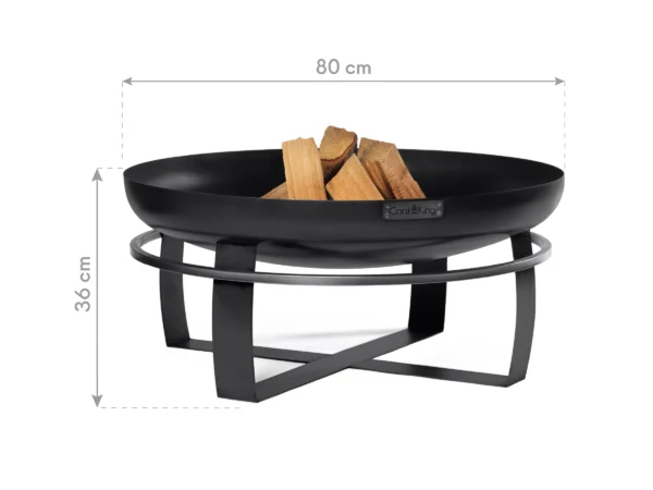 CookKing Feuerschale Stahl Viking Ø 80 cm x 36 cm Schwarz – Bild 4