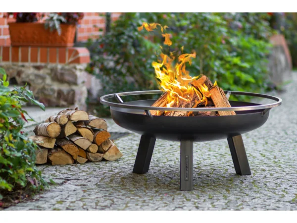 CookKing Feuerschale Stahl Porto Ø 60 cm x 39 cm Schwarz – Bild 2