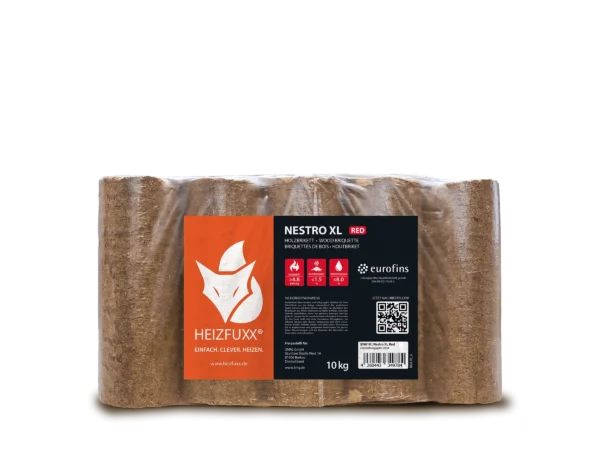 Heizfuxx Holzbriketts Nestro Xl Red 10kg x 96 Gebinde 960kg Palette – Bild 5